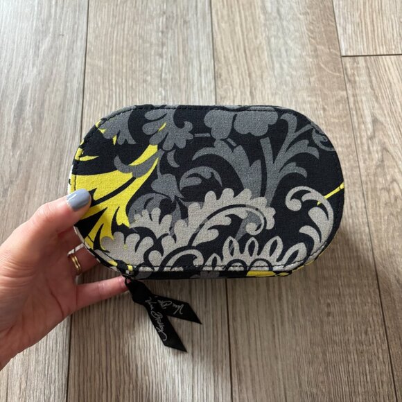 Vera Bradley Baroque Floral Pattern Jewelry Case Quilted Cotton Travel Organizer - Picture 9 of 17